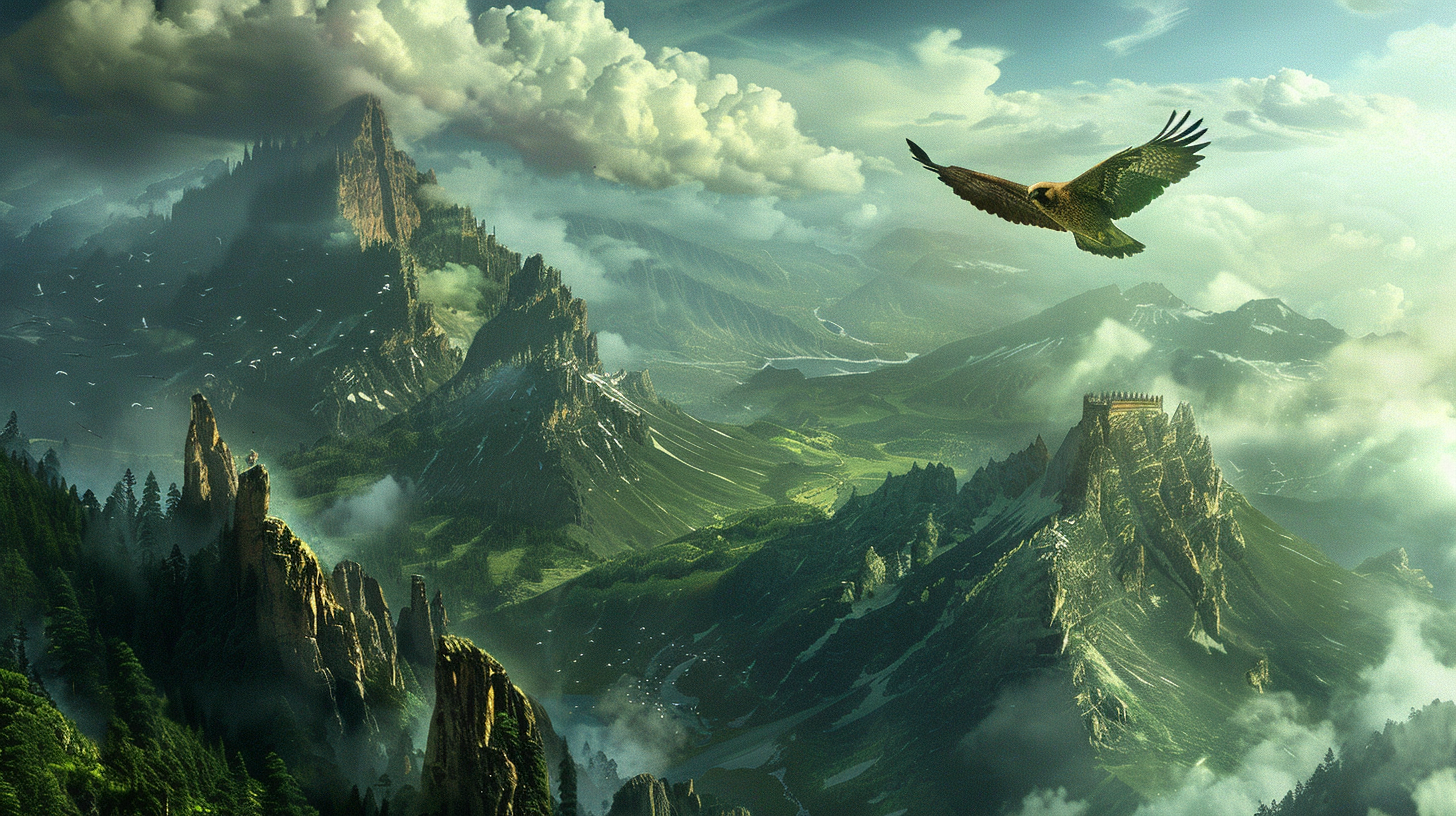 Thor's Journey in the land of the Giants scene